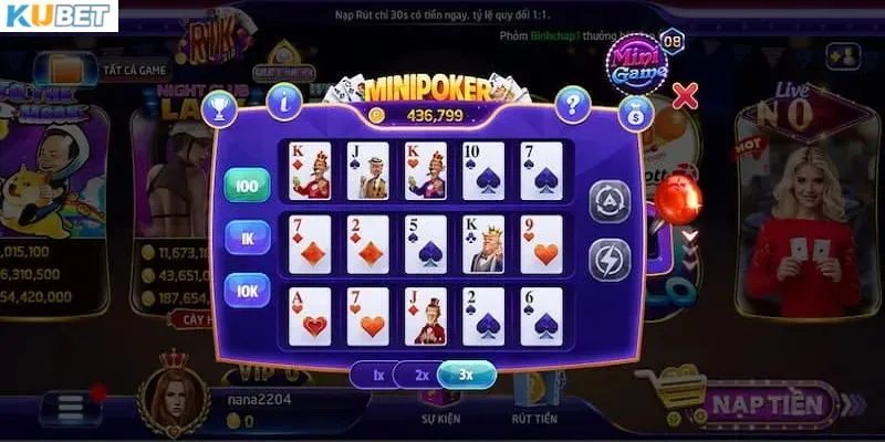 Ưu điểm nổi bật của game Mini poker