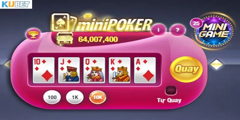 Mẹo hay chơi Mini poker thắng lớn